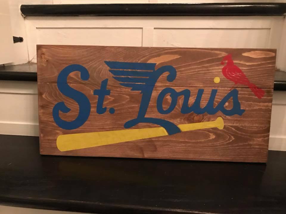 St Louis Cardinals Logo Vintage Barn Wood Paint Tote Bag by Design Turnpike  - 13 x 13 - Instaprints