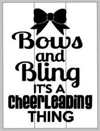 Bows bling its a cheerleading thing
