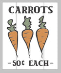 Carrots 50 cents each