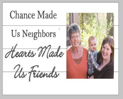 Chance made us neighbors - Photo Board