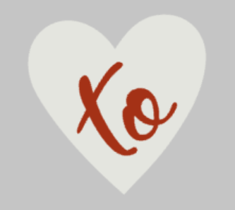 Door hanger Heart with XO