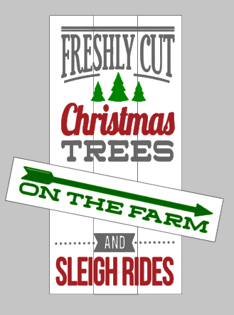 Farmers market and freshly cut Christmas trees Reversible