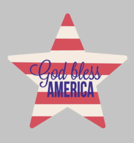 Door hanger Star - God Bless America