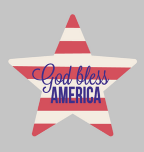 Door hanger Star - God Bless America