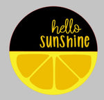 3D Door hanger - Hello Sunshine Lemon