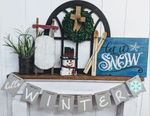 Banner - Hello winter with snowflake