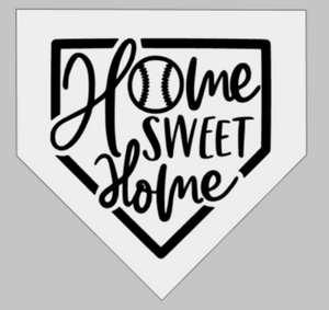 Home sweet home with baseball-home plate