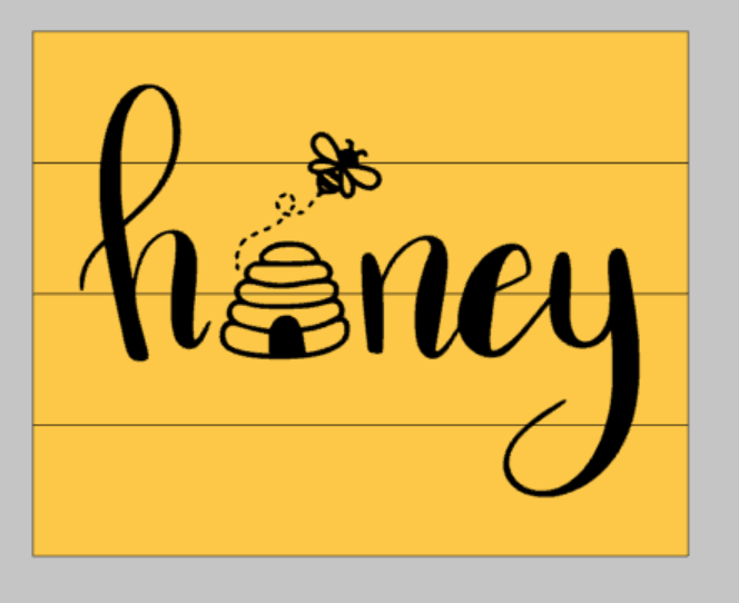 Honey with beehive and bee
