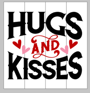 Hugs and Kisses with hearts
