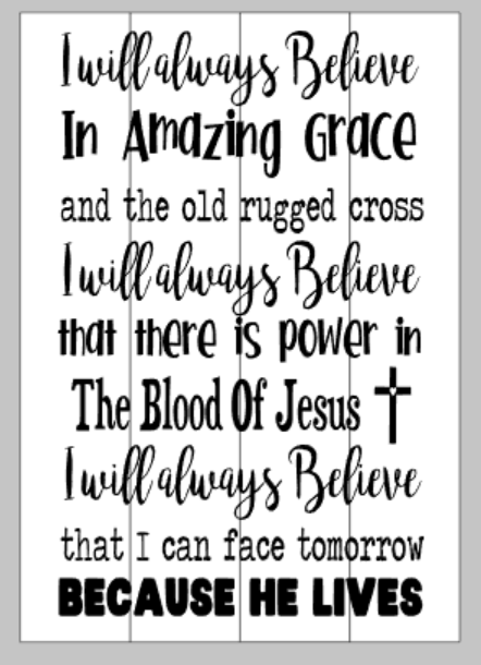 I will always believe in amazing grace