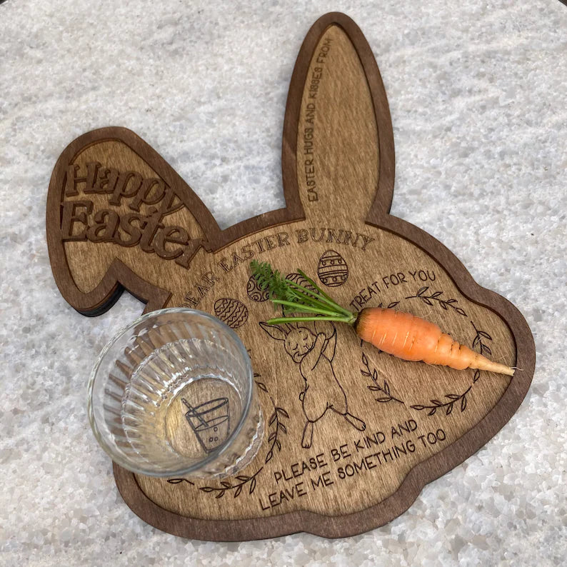 3D Easter Bunny treat tray - Bunny Shaped