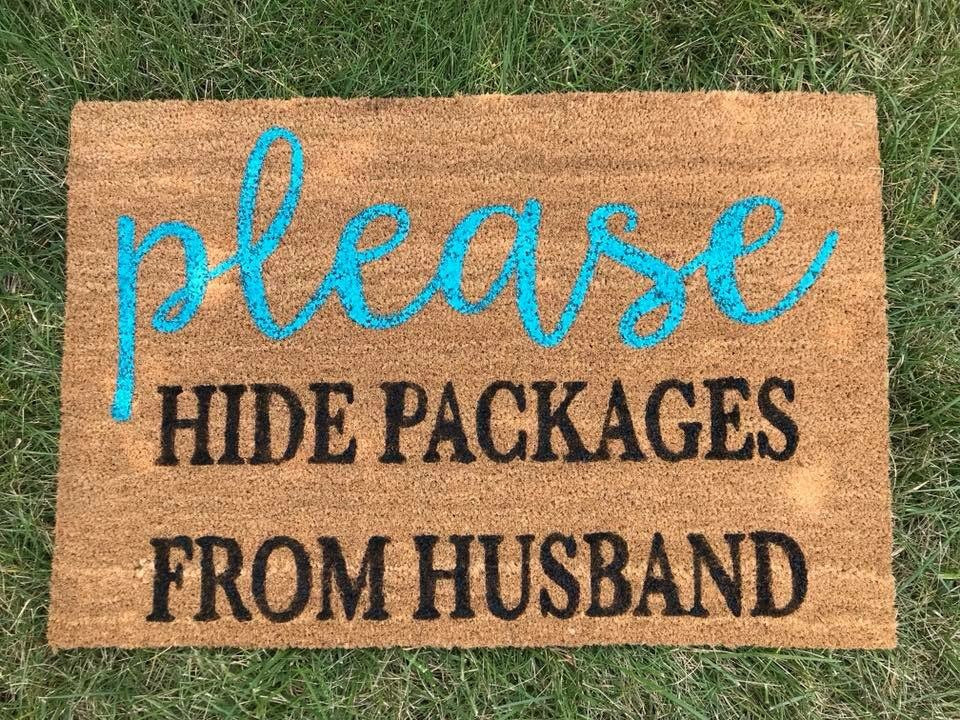Please hide packages from husband