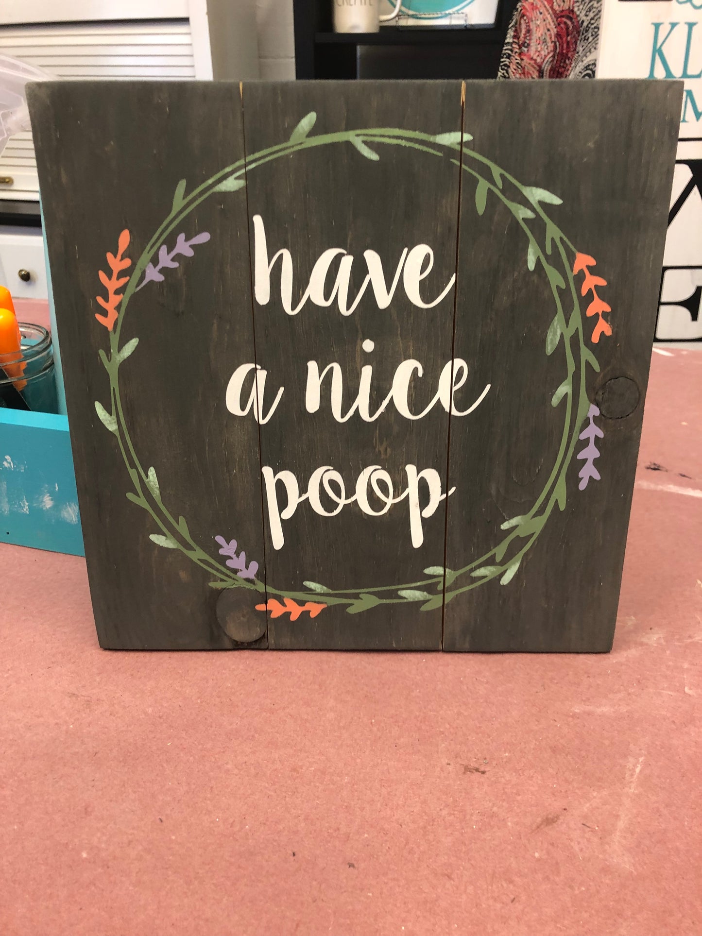 have a nice poop with wreath