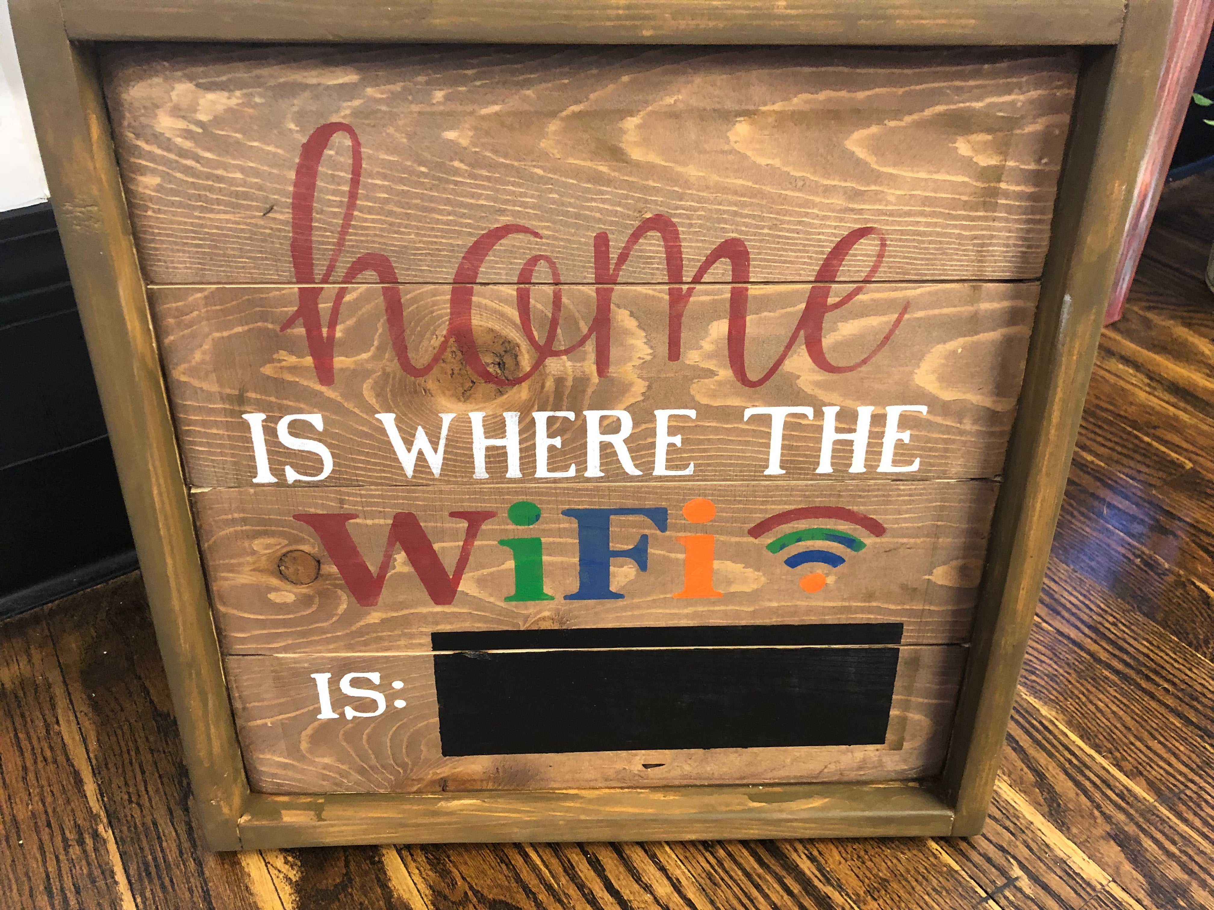 Home is where the wifi is: - Chalkboard password