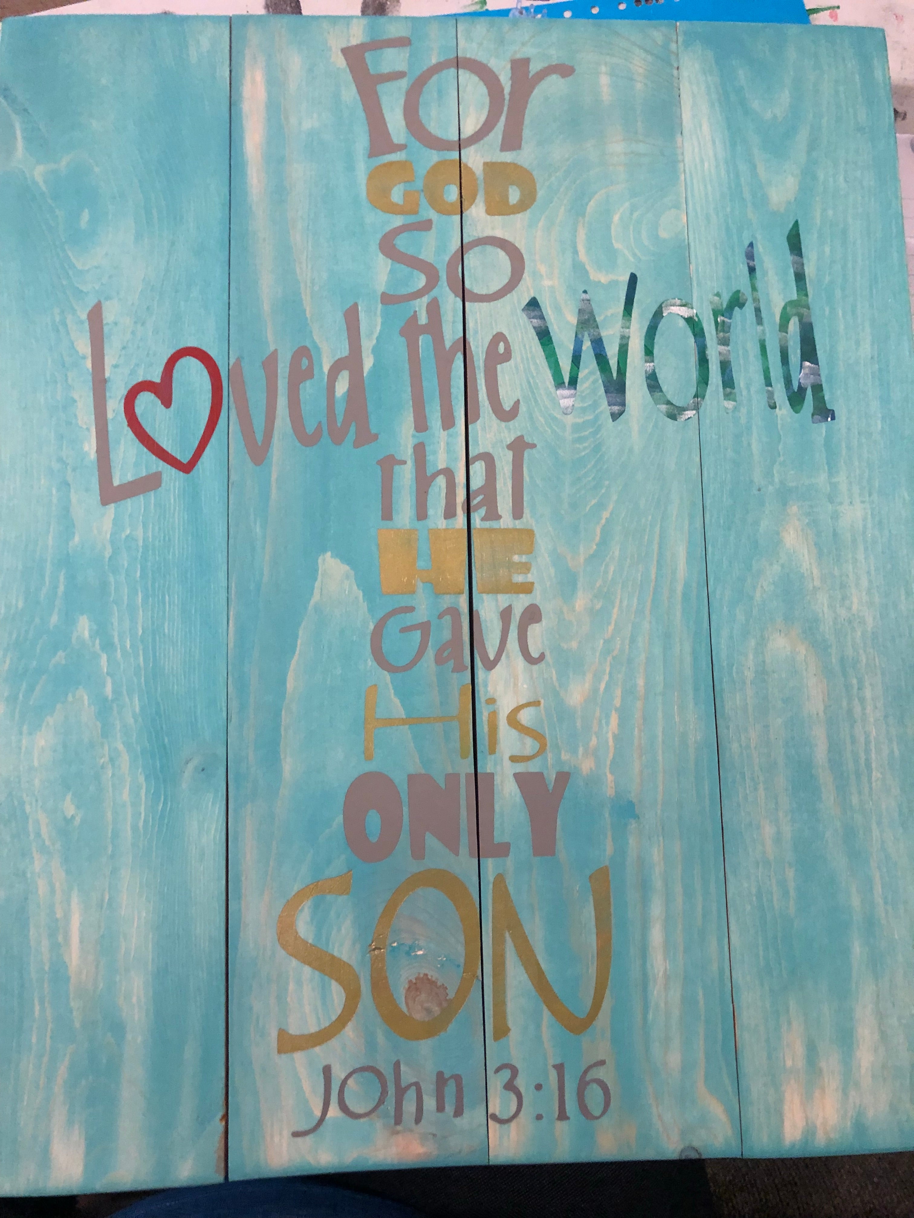 For god so loved the world-cross