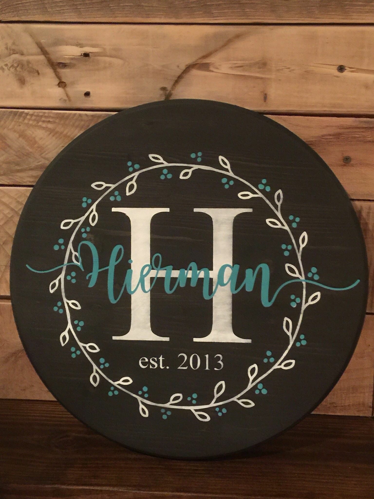 Name Est Family name with Initial EST with wreath (last name with tails) – Mommy ...