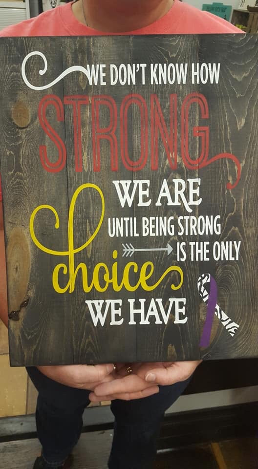 We don't know how strong we are until being strong is the only choice we have with ribbon