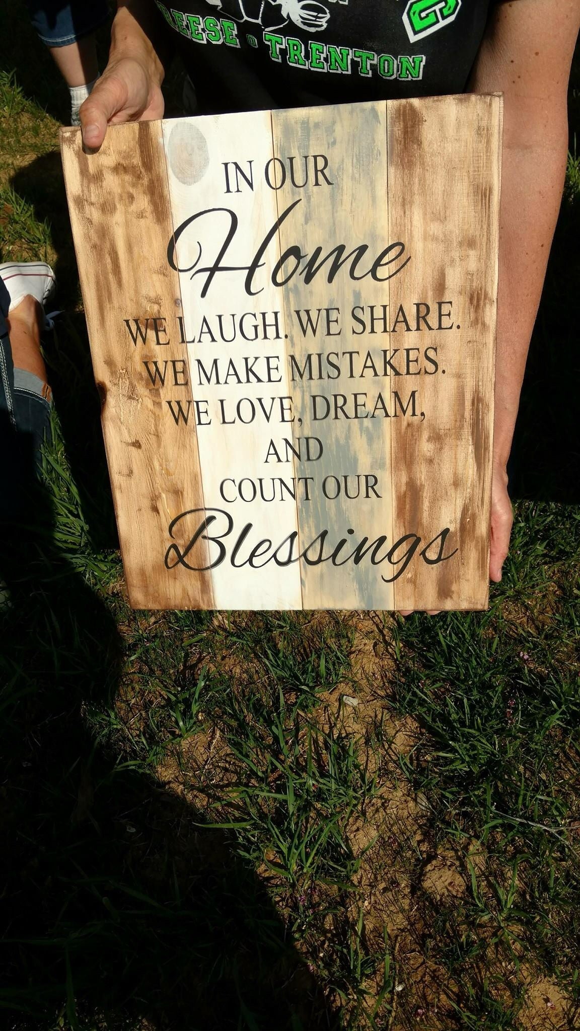 In our home we laugh we share mistakes we love, dream and count our blessings