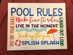 pool rules make time to relax