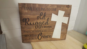 3D I will cling to the old rugged cross