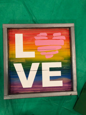 Love- O is a rainbow heart
