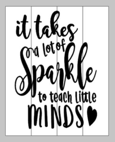 It takes a lot of sparkle to teach little minds