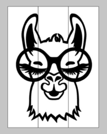 Llama with glasses