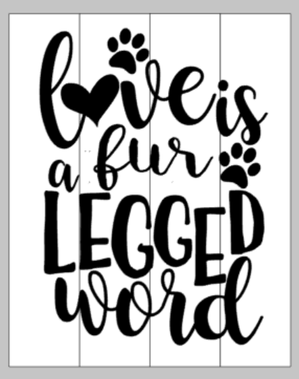 Love is a fur legged word
