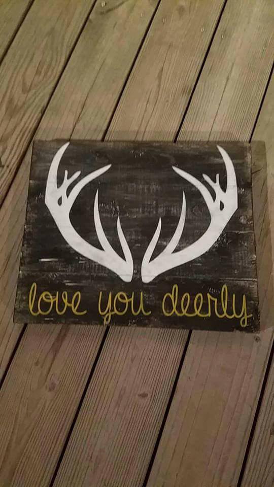 Love you deerly with antlers