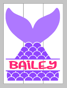 Mermaid tail with name