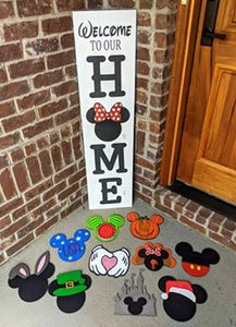 3D Seasonal Interchangeable Mouse Welcome to our Home Porch