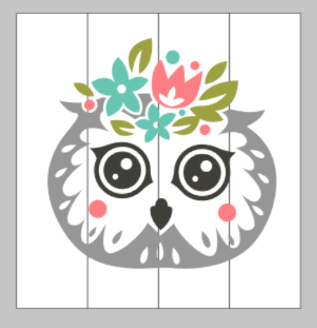 Owl with flowers