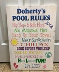 Pool Rules with family name