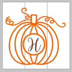 Pumpkin with letter