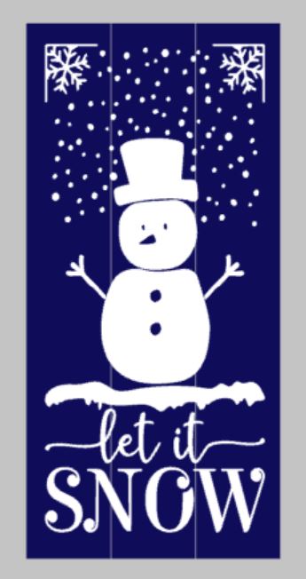 Let it snow with snowman and corner boarder pieces