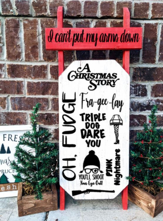 Winter Sled - A Christmas Story Subway art