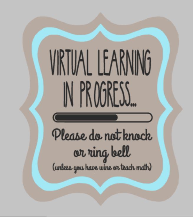 Door hanger - Virtual Learning in Progress