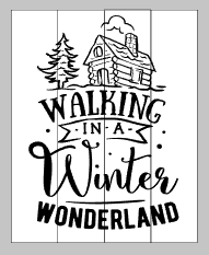 walking in a winter wonderland with cottage