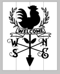 Welcome rooster weathervane