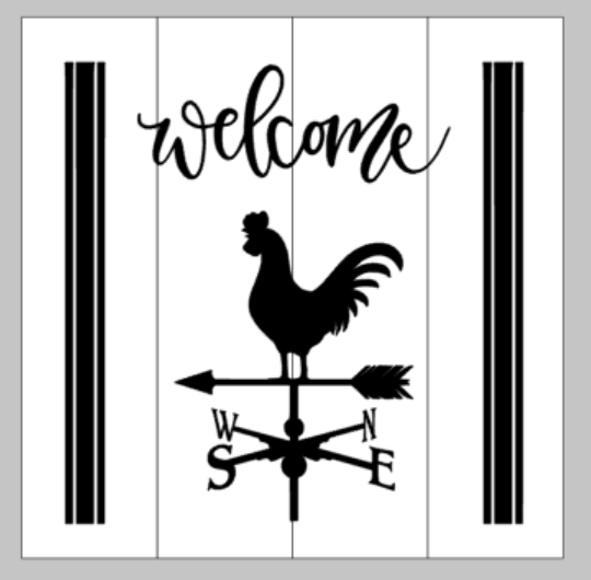 Welcome with weathervane