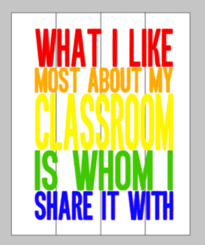 What I like about my classroom is whom I share it with