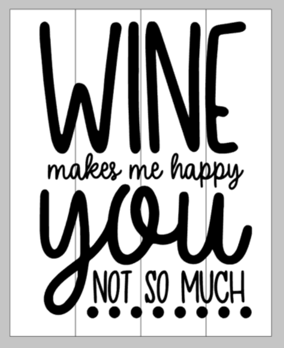 Wine makes me happy You not so much